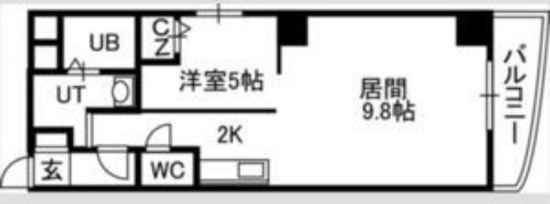 プルミエール札幌(1LDK/2階)の間取り写真