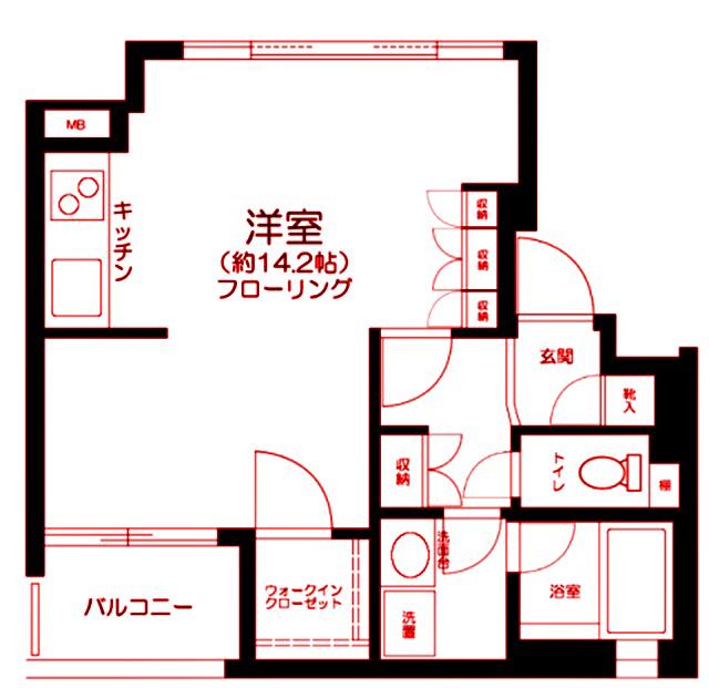 グレイス新横浜アクシス(ワンルーム/6階)の間取り写真