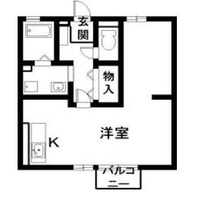 セジュール山本(ワンルーム/1階)の間取り写真