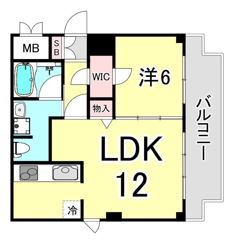 ノース昭和(1LDK/3階)の間取り写真