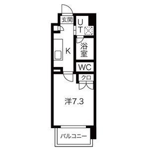 アールズタワー宝が丘(1K/3階)の間取り写真