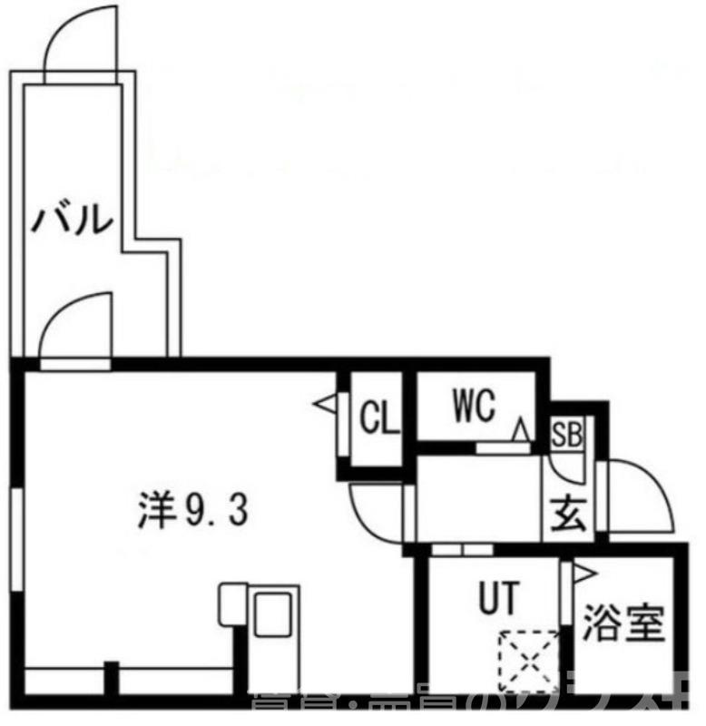 エヌエムセント(ワンルーム/1階)の間取り写真