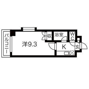 シティライフ上社北(1K/4階)の間取り写真