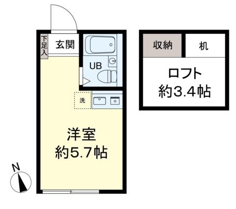 MY PLAN 東高円寺(ワンルーム/1階)の間取り写真