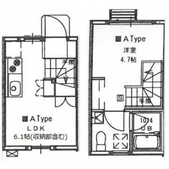グラバーレジデンス可部(1LDK/1階)の間取り写真