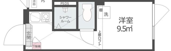 ノース HILL SHINJUKU イーストノースヒル新宿イース(ワンルーム/3階)の間取り写真