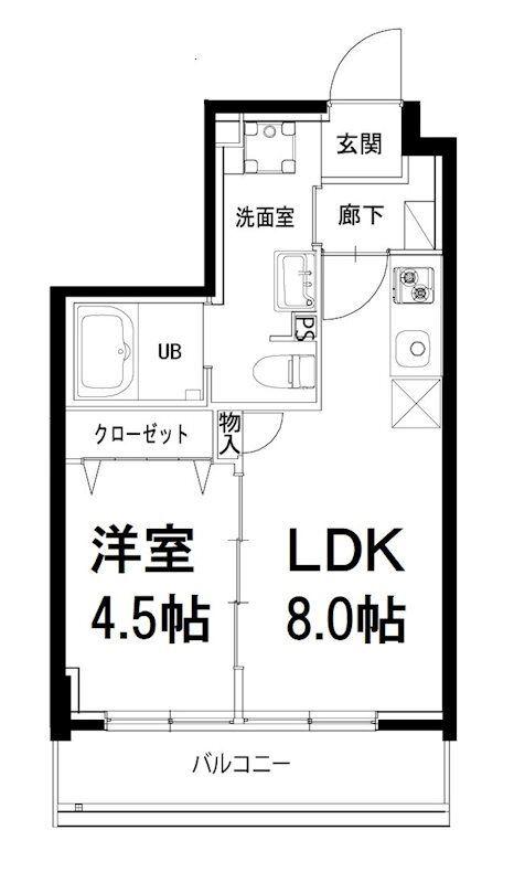ミナモ浅草橋(1LDK/7階)の間取り写真