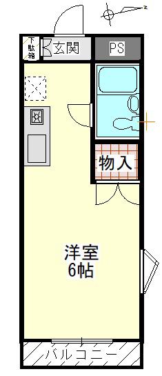 メイプルコート(ワンルーム/5階)の間取り写真