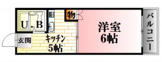 アメニティ金市I(1K/3階)の間取り写真
