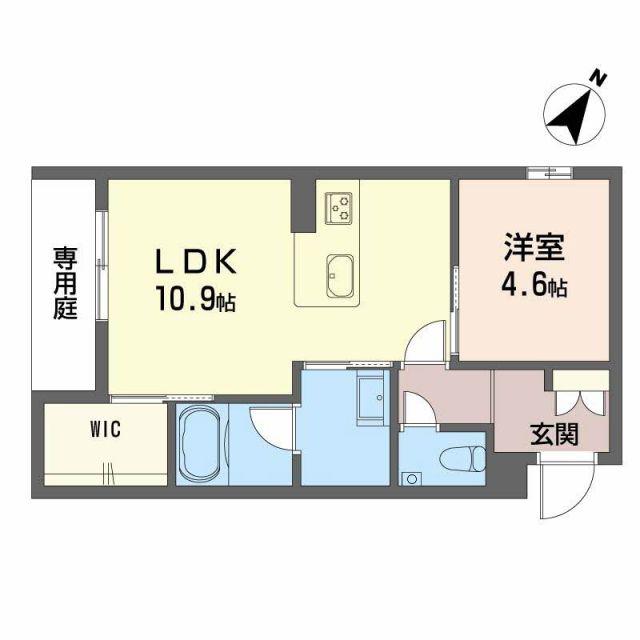 シャーメゾン光月(1LDK/1階)の間取り写真