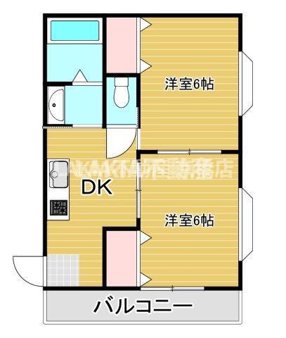 アメニティ関目(2DK/5階)の間取り写真