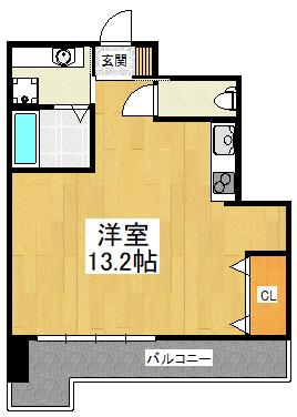 CASA DE PERLA(ワンルーム/2階)の間取り写真