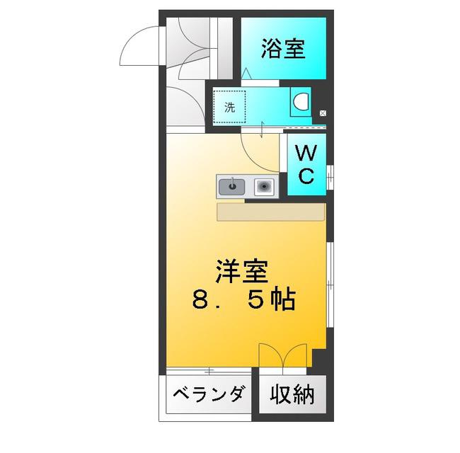 INAハイム田無(ワンルーム/2階)の間取り写真