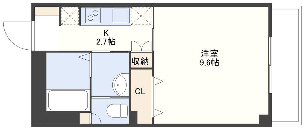 SUNパール駅前(1K/2階)の間取り写真