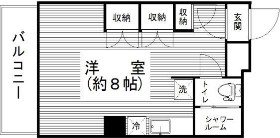 パレ・ドール乃木坂(ワンルーム/7階)の間取り写真
