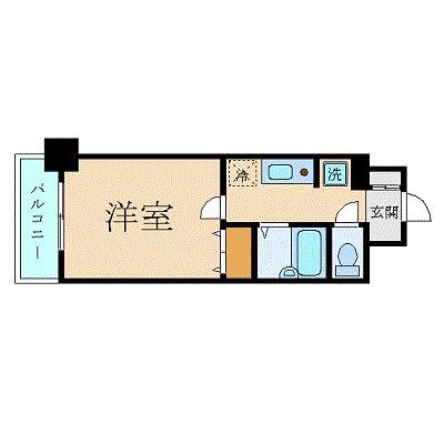 ドエルイン月島(1K/5階)の間取り写真
