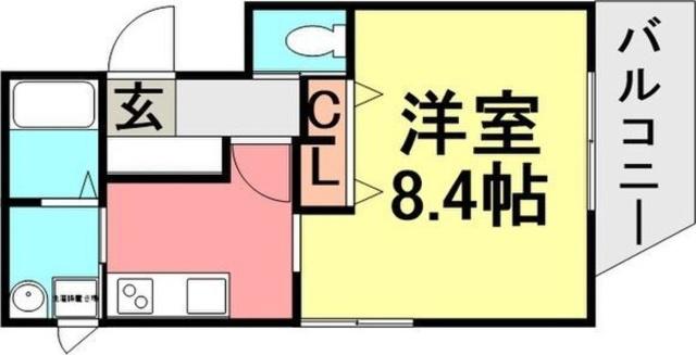 AYハイツ(1K/3階)の間取り写真