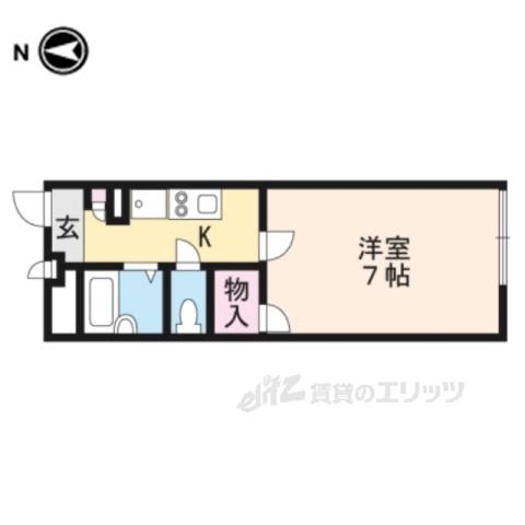 レオパレス大陽舞鶴(1K/2階)の間取り写真
