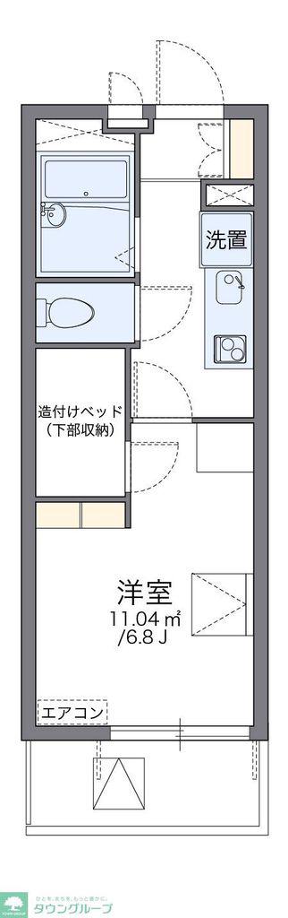 レオパレスアローステージ(1K/2階)の間取り写真