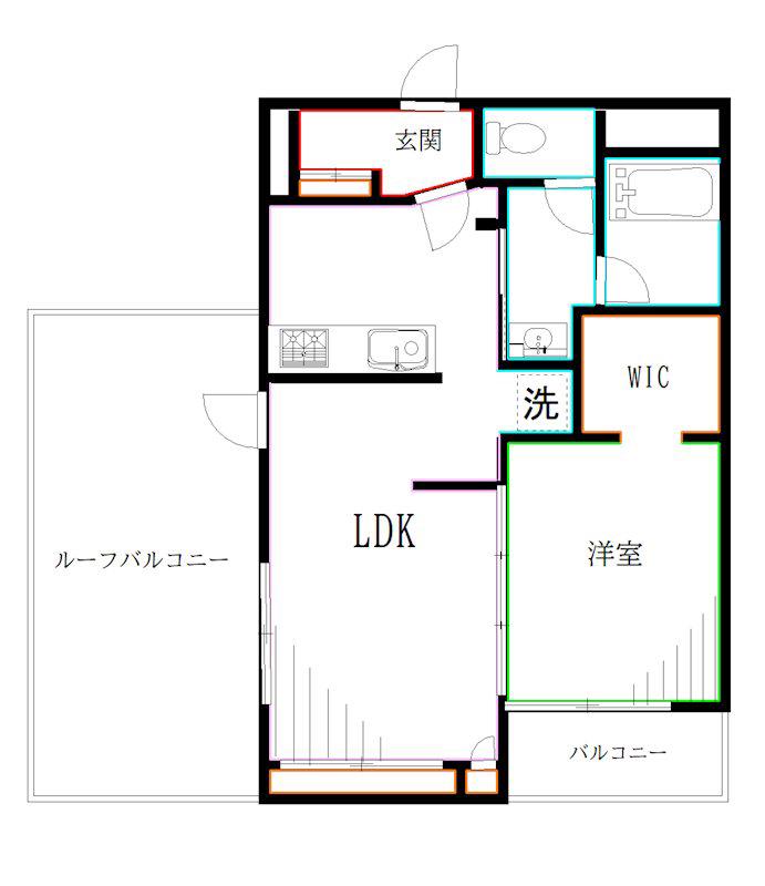 センチュリー三鷹第2(1LDK/1階)の間取り写真