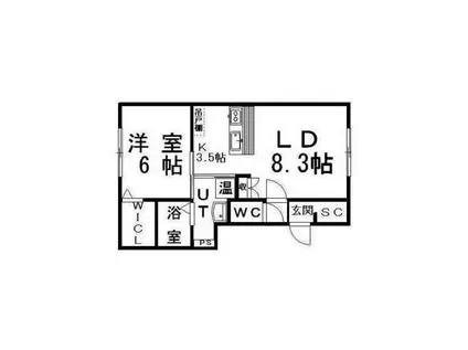 リーベノルト(1LDK/1階)の間取り写真