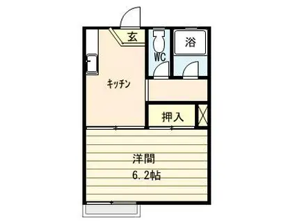 コーポシャローム(1K/2階)の間取り写真