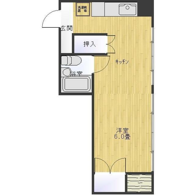 平野屋ビル(1K/4階)の間取り写真