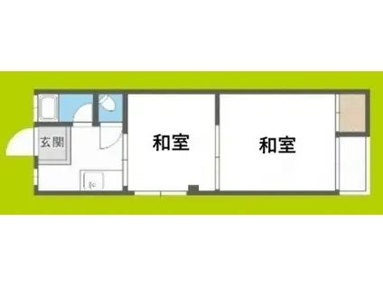 ハイム楠井(1K/2階)の間取り写真