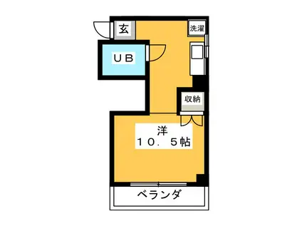 林田ビル(ワンルーム/2階)の間取り写真