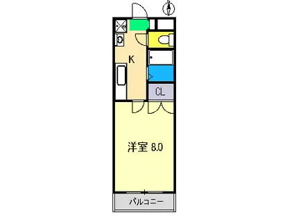 サンロード(1K/3階)の間取り写真