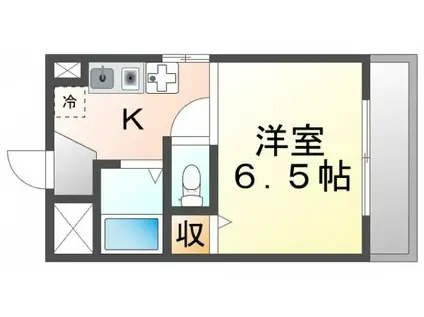 アパートメントシバタI(ワンルーム/3階)の間取り写真