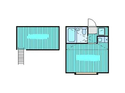 アスリエ(ワンルーム/2階)の間取り写真