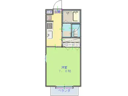 サニーコートN(1K/1階)の間取り写真