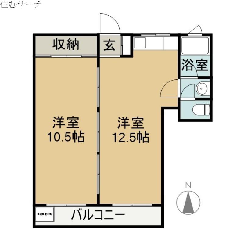 プレシャスビル(1LDK/3階)の間取り写真