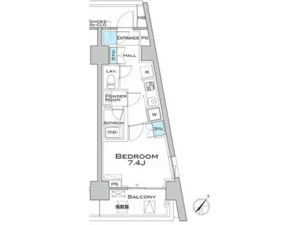 MFPRコート武蔵小山(1K/5階)の間取り写真