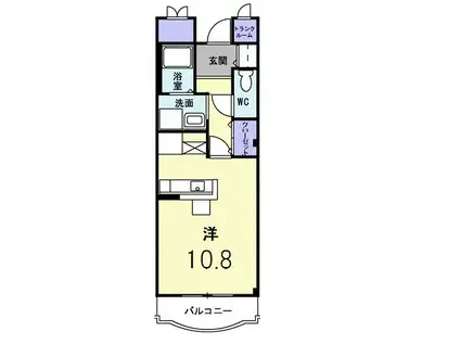 ファインロイテII(ワンルーム/1階)の間取り写真