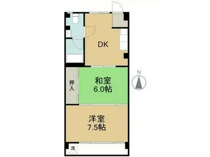 喜久和マンション(2DK/3階)の間取り写真