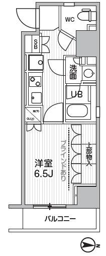 プライマル元浅草4丁目(1K/2階)の間取り写真