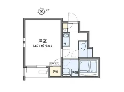 クレイノフェリーチェ大蔵(1K/2階)の間取り写真