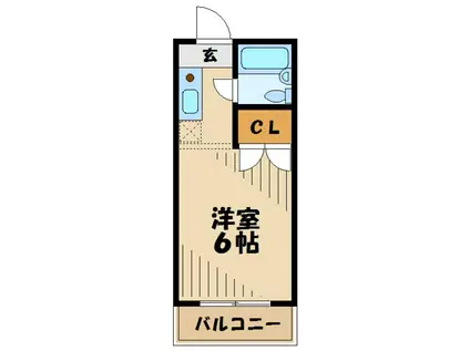 グリーンヒルズ多摩センター(ワンルーム/3階)の間取り写真