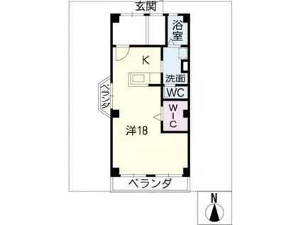 コーポ松原(ワンルーム/2階)の間取り写真