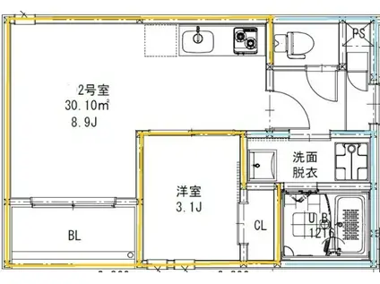 REGALEST CANNAN GOODLAND(1LDK/1階)の間取り写真