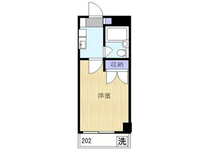 スクエアハイムIII(1K/2階)の間取り写真