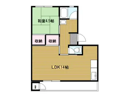 戸塚深谷(1LDK/5階)の間取り写真