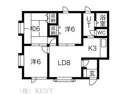 グーテハイムI(3LDK/1階)の間取り写真