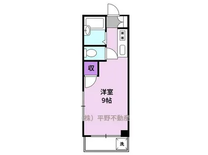 ルピナス(ワンルーム/2階)の間取り写真