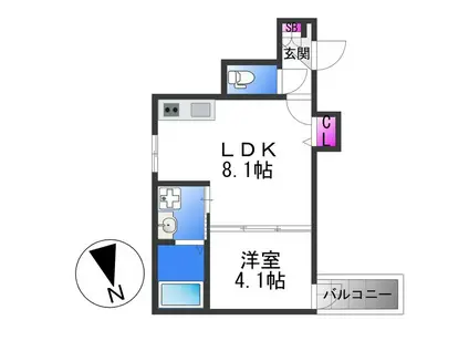 ジャカルタ(1LDK/1階)の間取り写真