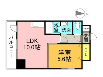 CREA HIROMI(1LDK/5階)の間取り写真