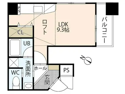 グランドポレストーネ金屋(ワンルーム/4階)の間取り写真