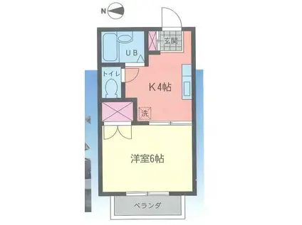 アーバンハイツ(1K/1階)の間取り写真